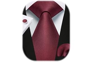 Enlision Cravatta Uomo Elegante Set Cravatta e Fazzoletto Gemelli Cravatta e Pochette Tinta Unita Floreale Paisley Cravatta Matrimonio Festa