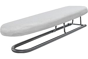 NAWA HOME & WORK NAWA Home - Tabla de Planchado Plegable para Mangas y Ropas Pequeñas | 50x10 cm, Resistente, Ligera | Ideal para Camisas y Ropa Infantil | Ahorro de Espacio | Diseño Elegante, Color Metalizada