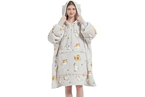 VERTAST Coperta indossabile Felpa Fodera Sherpa Oversize, Comoda Super Morbida Coperta di Peluche Caldo hoodiedonne Uomini