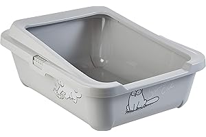 Karlie Lettiera per Gatti "Simons Cat" con Bordo, 43 x 32 x 13 cm, Grigio