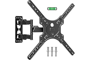 MOUNTUP TV Wall Bracket for Most 26-60 Inch LED, LCD, OLED Flat & Curved TV, Full Motion TV Mount with Tilt Swivel Extension, Max VESA 400x400mm up to 35KG, EU0079