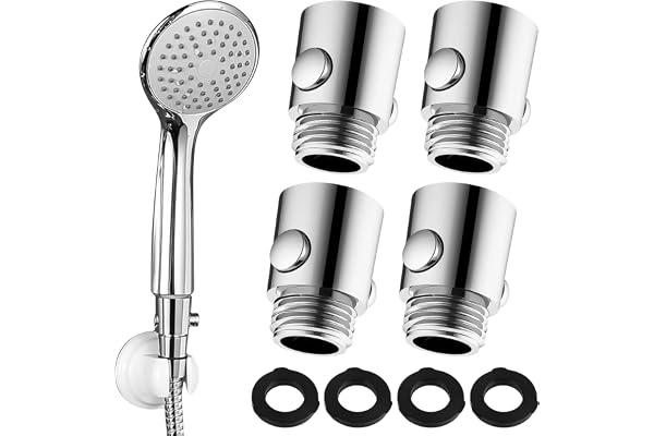 4 Pcs Stop Douche Vanne d'arrêt Pommeau de Douche G1/2 Robinet d'arrêt du Pommeau de Douche pour Pommes de Douche, Douchettes à Main, Bras de Douche