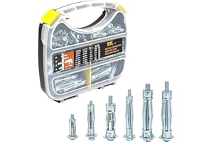 T.K.Excellent Lot de 68 Chevilles métalliques à expansion avec vis