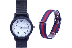 MUXIJIA Relojes para Niños y Niñas, 3ATM Impermeable Analógicos Cuarzo Correa de Nylon Reloj para Niños, Apto para Niño y Niña Mayores de 6 Años