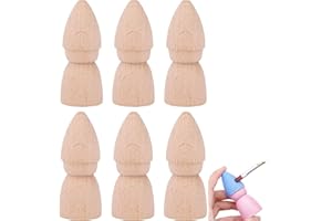 FOMIYES 6 piezas de madera de peg muñeca de madera sin terminar figuras de la gente mini peg muñeca cuerpos de bricolaje pintura marionetas para proyectos de arte y manualidades