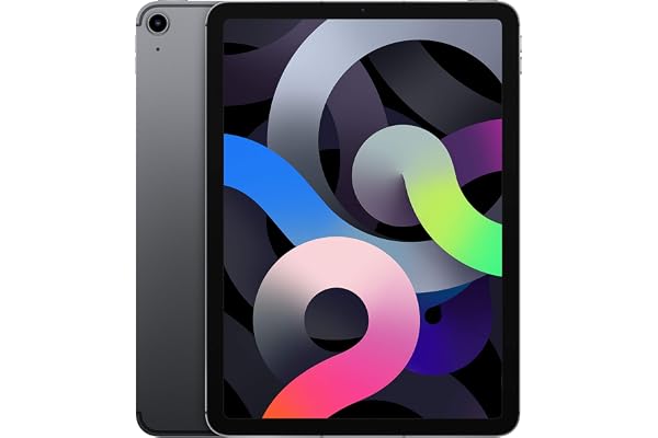 2020 Apple iPad Air (10,9-pouces, Wi-Fi + Cellulaire, 256 Go) Gris Sidéral (Reconditionné)