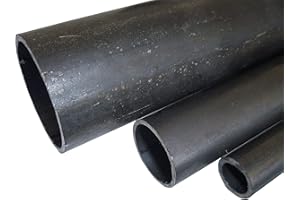 B&T Metall Rohstahl Rundrohr, Ø 42,4 x 2,0 mm (1 1/4"), Länge ca. 1,0m | Konstruktionsrohr ST 37, schwarz, roh, Hohl-Profil