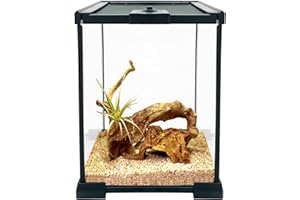 Reptile Growth Reptilien-Terrarium, 20x 20 x 30 cm, Reptilien-Tank mit Schiebetür-Belüftung, für Vogelspinne, Einsiedlerkrebs, springende Spinne, Leguan, Schildkröte, Leopardgecko, Frosch,