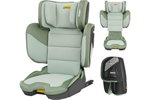 Jovikids i-Size Seggiolino Auto ISOFIX, Pieghevole Alzatina Auto per Bambini ECE R129, circa 3-12 anni/100-150cm, Altezza e larghezza regolabili