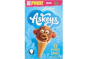 Askeys Ice Cream Cones, 21 each