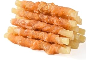 SKY-TOUCH Dog Treats: 400g Chicken Wrapped Sticks Dog Chews Snacks for All Dogs Training Rewards