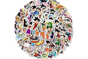 Bric Dodo Lot de 100 autocollants Dragon Ball Z pour bouteille d'eau, ordinateur portable, téléphone, guitare, skateboard, moto, vélo,En vinyle,Étanche,Esthétique, enfants, adultes