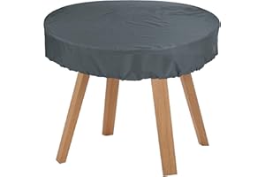 KAUFPIRAT Premium Housse de Protection pour Table Ronde Ø 165x15 cm Mobilier de jardin housse de table de jardin couvercle de protection couvrant couverture 900 D 500 gr ml 6000 mm étanchéité Anthracite