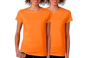 BOD HOME, Pack 1 o 2 Camisetas de Mujer, Manga Corta 100% Algodón, Camiseta Cuello Redondo Transpirable y Ligera, Ocho Colores Lisos, Cómoda y Suave, Camiseta Básica, Casual, Tallas S, M, L, XL, XXL