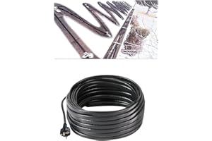 H&G lifestyles 9M Elektrische Heizband für Dach Schnee Enteisungs Selbstregulierend Heizkabel Frostschutzkabel Dachrinnenheizung Begleitheizung Wasserdicht Wärmekabel Frostschutz 230V,30Ft,8W/ft