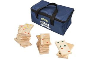 BIG GAME HUNTERS Garden Games Dominos Géants en Bois Dans un Sac de Rangement