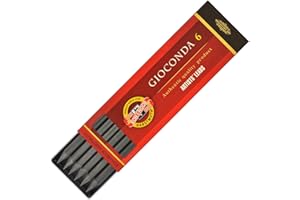 Koh-I-Noor Gioconda 4865/2B Lot de 6 mines graphite 5,6 mm