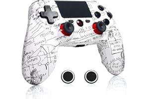 VooFun Mando Compatible con PS-4, Inalámbrico Mandos Bluetooth Gamepad Joystick Compatible con PS-4/Pro/Slim/PC con 1000mAh Batería, Dual Vibración, 6 Axis Gyro Sensor, Touch Panel