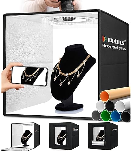 Fotobox 80x80x80cm Fotostudio CRI 95 Led Lichtbox für Fotografie Lichtwürfel DHL