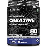 Carbamide Forte Creatine Powder | Creatine Mono Hydrate | Micronized Creatine Monohydrate 250g Unflavoured for Lean Muscle, Strength & Energy | Gym Su