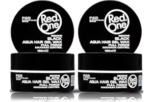 RedOne Aquatic Hair Wax Black 150ml | Cera para el cabello para hombres y mujeres | Ultra Hold | Aroma a lima | Máximo control - Paquete de 2