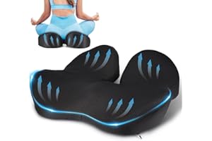 Nauotk Sitzkissen Orthopädischer Sitzring, Steißbein-Sitzkissen, Steißbein-Entlastung für Auto, Sofa, Büro und Rollstuhl (Schwarz)