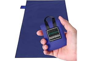 Odoland Picnic Blanket 70 x 110 cm Pocket Blanket Waterproof Heatproof Sandproof Thin Ground Sheet - Lightweight Foldable Beach Mat for Outdoor Camping, Travel, Hiking, Picnic for 1 People