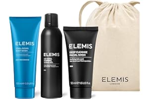 ELEMIS Men’s Head-to-Toe Grooming Collection, 3-Piece Daily Essentials to Elevate his Skin, Gift Set Includes: Pollutant-Targeted Deep Cleanse Facial Wash, Foaming Shave Gel and Cool-Down Body Wash