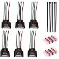 Set of 6 Ignition Coil Connector Plug Harness Replacement for Chevrolet Toyota Lexus Pontiac Scion Ignition Coil Female Connector Plug Harness Pigtail 4-Way Female 90980-11885