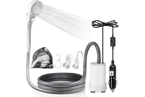 AUTOPkio Ducha Portatil Camping,12V 24V Ducha Portatil Furgoneta Camper con Bomba Innovadora Ducha Camper 12V Duchas de Acampada para Camping, Caravanas, Coche, Lavar al Perro, Plantas de Jardín