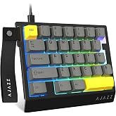 Coverzone Ajazz AK029 Ergonomik 29 Tuşlu Oyun Klavyesi - RGB Işıklandırma, 8000Hz Polling Hızı, 0.01mm Hızlı Tetikleme, Manye