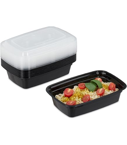 Magnetron Bakje met Deksel - 100 stuks - 750ml - Magnetronbakje - Saladebakje Met Deksel - Wit Bakje - Tapas - Diepvriesbakjes - Vershoudbakjes - Vershouddoos - Lunchbox - Wit