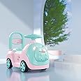 Cockatoo-Kids Baby Bunny Magic Ride-On Car with LED Lights & Music, Push Toy for Toddlers with Backrest, Seat & Big Wheels, for Kids 1-3 Years Up to 25 Kgs (Pink & Sea Green)