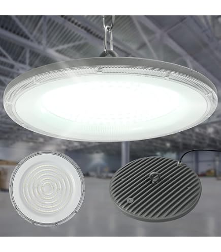 4x Projecteur LED UFO 100W Viugreum - 10000LM, IP65, 6000-6500K | Pour Garage, Atelier, Usine