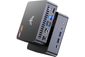 NiPoGi AM21 Mini PC ΑΜD Ryzen 7 8745HS(8C/16T, Max 4,9 GHz),32Go DDR5 5600MHz(2 * 16 Go)+ 1To NVMe SSD(Max 4 to),4K Quad Affichage(HDMI 2.1/DP 1.4/USB4) WiFi 6,BT 5.2,Double LAN,Ordinateur de Bureau