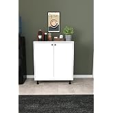 DF13101 Lotus 2 Kapaklı &Ccedil;ok Ama&ccedil;lı Mutfak Dolabı Kiler Kahve K&ouml;şesi Raflı Modern Depolama Dolabı BEYAZ