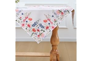 Yrendenge Nappe de table imperméable pour le printemps, l'été, le jardin, l'extérieur, lavable, pour jardin, pique-nique, fête, jardin, salon, 85 x 85 cm