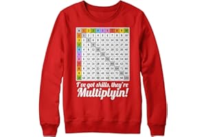 Purple Print House Maths Times Tables Grid Learning Kids Sweater - Funny Multiplication Math Jumper - Mathematics School Teacher Gift Boys Girls Sweatshirt