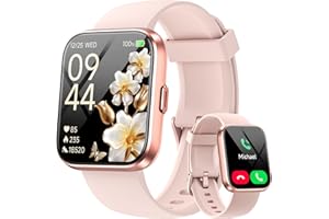 FITPOLO Montre Connectée Femme pour Samsung, iPhone, Android, 1.8" Smartwatch avec Appel Bluetooth, Voix de l'IA, Alexa intégrée, Smartwatch Moniteur, Calories, IP68 Montre Intelligente, Podometre