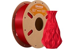 ERYONE Filament PLA o grubości 1,75 mm, do drukarki 3D, tolerancja +/- 0,02 mm, 1 kg/szpula, czerwony (Chinese Red)
