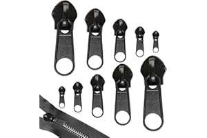 GBULTR Zipper Pull Replacement Kit Metal Zipper Slider Rescue Set Universal Detachable Zips for Clothes Jeans Jackets Backpacks Easy DIY Fix for Tents & Bags Durable Zinc Alloy Pulls 5pairs 3#4#5#8# and 10#