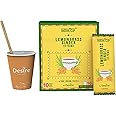 INDICUP Lemongrass Ginger Tea Instant Premix, Pack Of 1-10 Sachets (140Gms), Instant Tea Mix, Refreshing Taste - Green, Powder