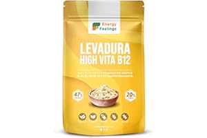 Energy Feelings Levure Nutritionnelle 250g, Levure Sans Gluten Dietetique, Riche en Vitamines B12 et en Protéines Sans Sucre 47%, Nutritional Yeast Idéal pour le Fromage Vegan