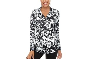 Akiooue Womens Long Sleeve UPF 50+ Running Tops 1/4 Zip Gym Sports Workout Cycling Golf Shirts