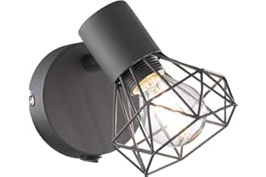 ‎FISCHER & HONSEL Fischer & Honsel Wandspot RAN, 1x E14 max. 40 Watt, grau matt/chrom, m.Schalter, 13,5x8x16cm, Strahler grau 1 flammig, 32470