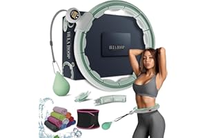 K-MART Smart Weighted Hula Hoop For Adults, Detachable Fitness Ring with 360 Degree Auto-Spinning Ball Massage, Smart Ring Hula Hoops For Adults, Fitness Equipment For Weight Loss