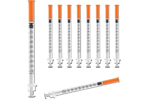 100 stycken 1 ml/cc plastkupa sprutor med laboratorietillbehör (31 g x 8 mm) multifunktions-mätverktyg, individuellt förpacka
