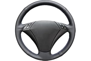 MEWANT Housse de volant à coudre pour BMW E60 Berline 530d 2003-2009, E61 (touring) 2004-2009, en cuir microfibre/volants et accessoires pour BMW E60 530d E61