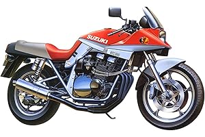 TAMIYA 300014065-1:12 Suzuki GSX1100 Katana Custom Tuned, Rosso, Nero, Argento