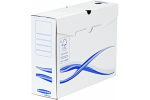Fellowes Bankers Box Basic Lot de 10 Boîtes archives A4+ 8 cm Blanc/Bleu